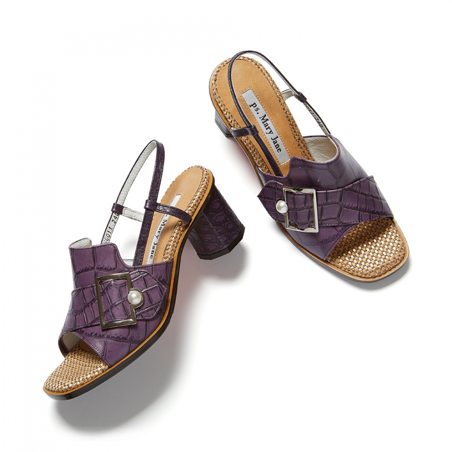 피에스메리제인(PSMARYJANE) PM0011 Buckle Point sandal violet