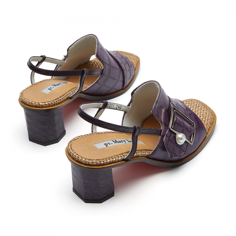 피에스메리제인(PSMARYJANE) PM0011 Buckle Point sandal violet