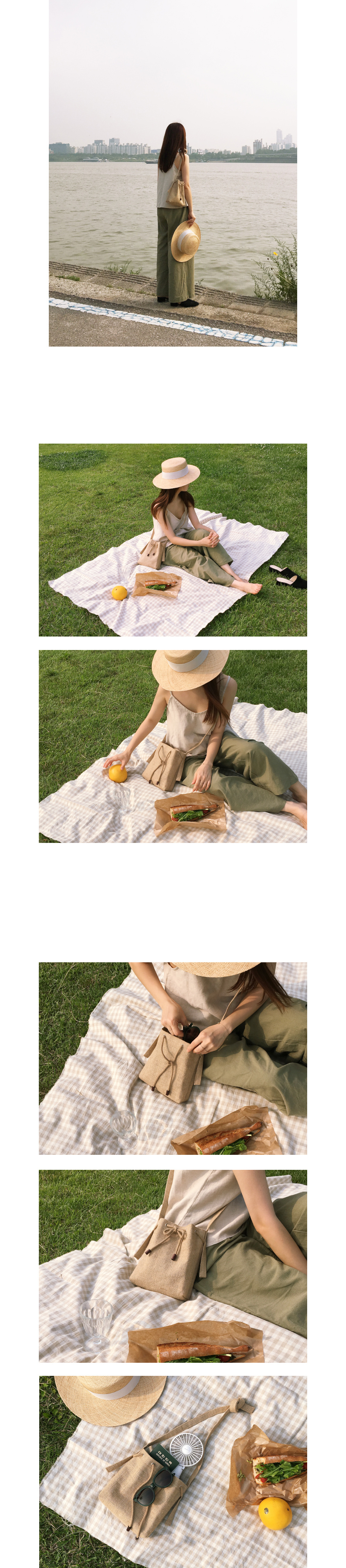 여밈(YEOMIM) picnic mini bucket bag