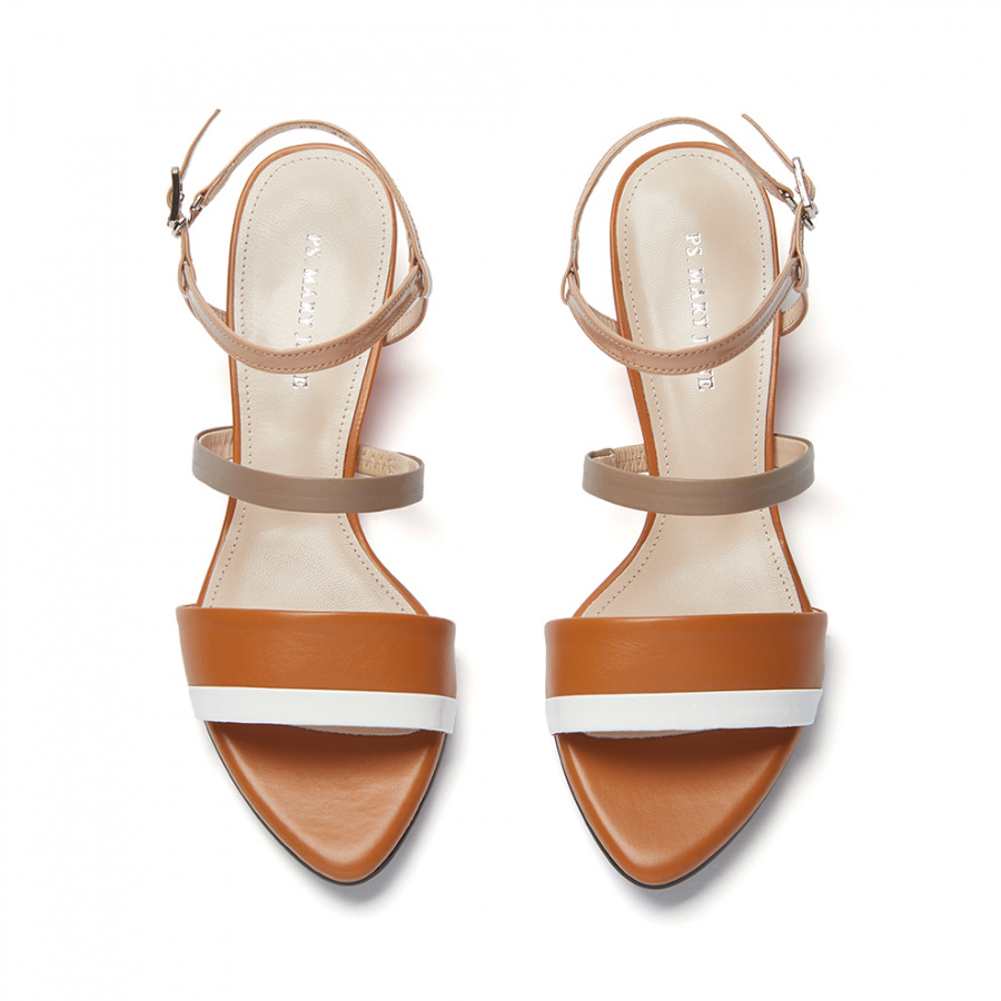 피에스메리제인(PSMARYJANE) PP8003 3line sandle camel