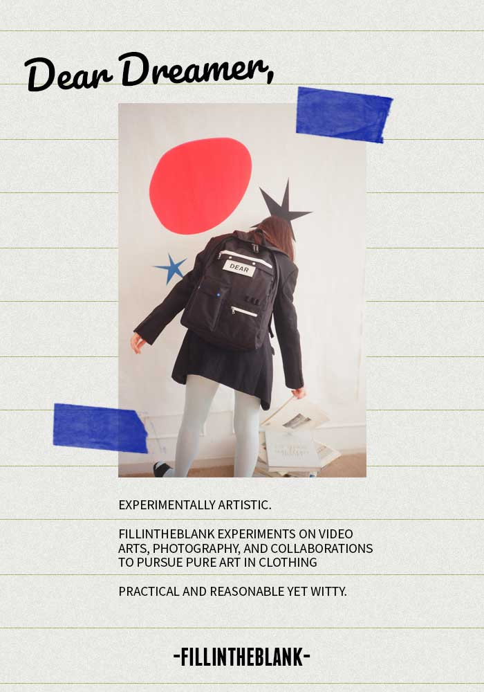 필인더블랭크(FILLINTHEBLANK) Dreamer Backpack (Denim)