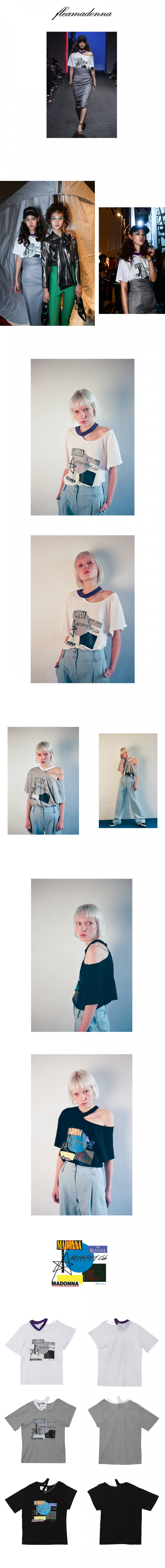프리마돈나(FLEAMADONNA) 넥언발란스 티셔츠