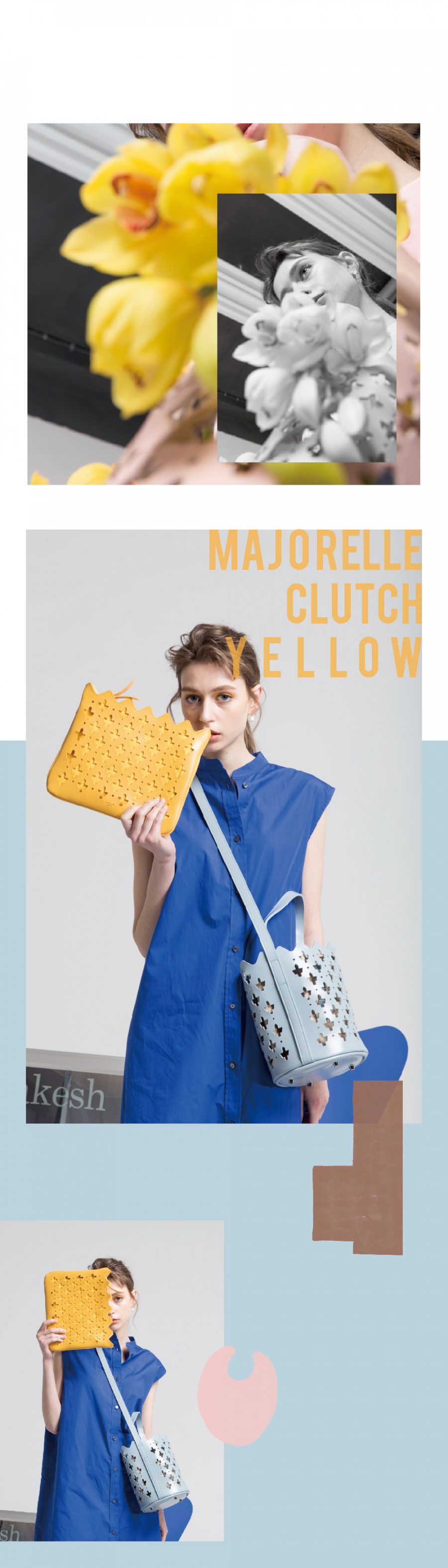 아틀리에파크(ATELIERPARK) 마라케시라인 / 마조렐클러치 - 옐로우