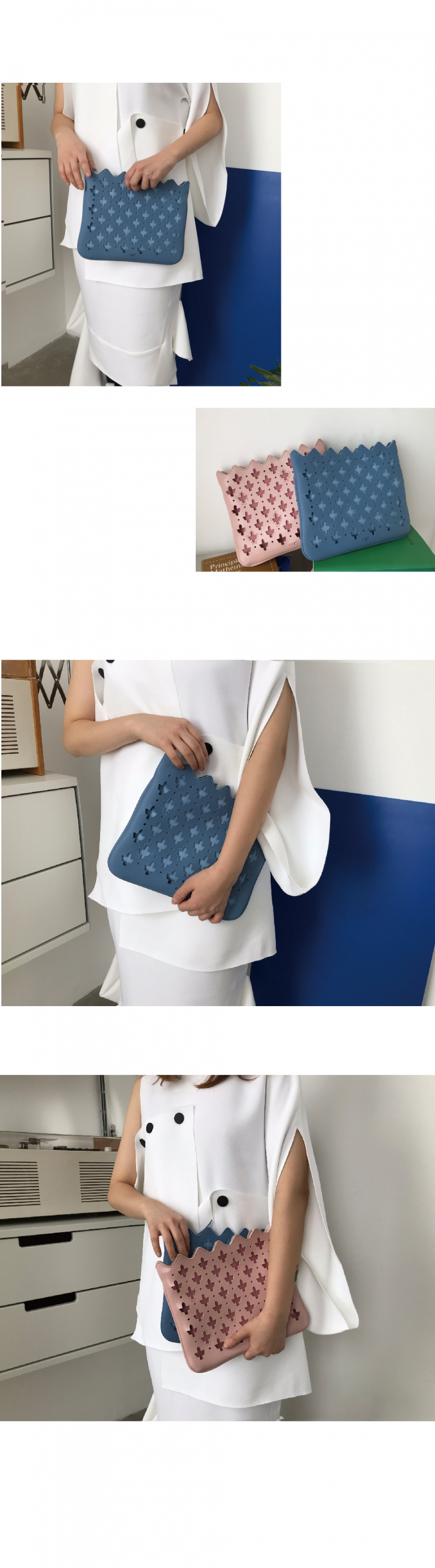 아틀리에파크(ATELIERPARK) 마라케시라인 / 마조렐클러치 - 스카이블루