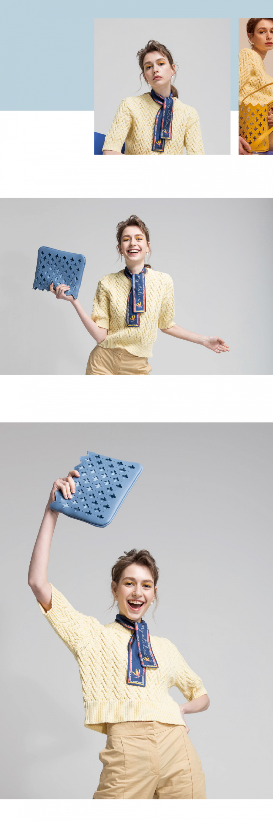 아틀리에파크(ATELIERPARK) 마라케시라인 / 마조렐클러치 - 스카이블루