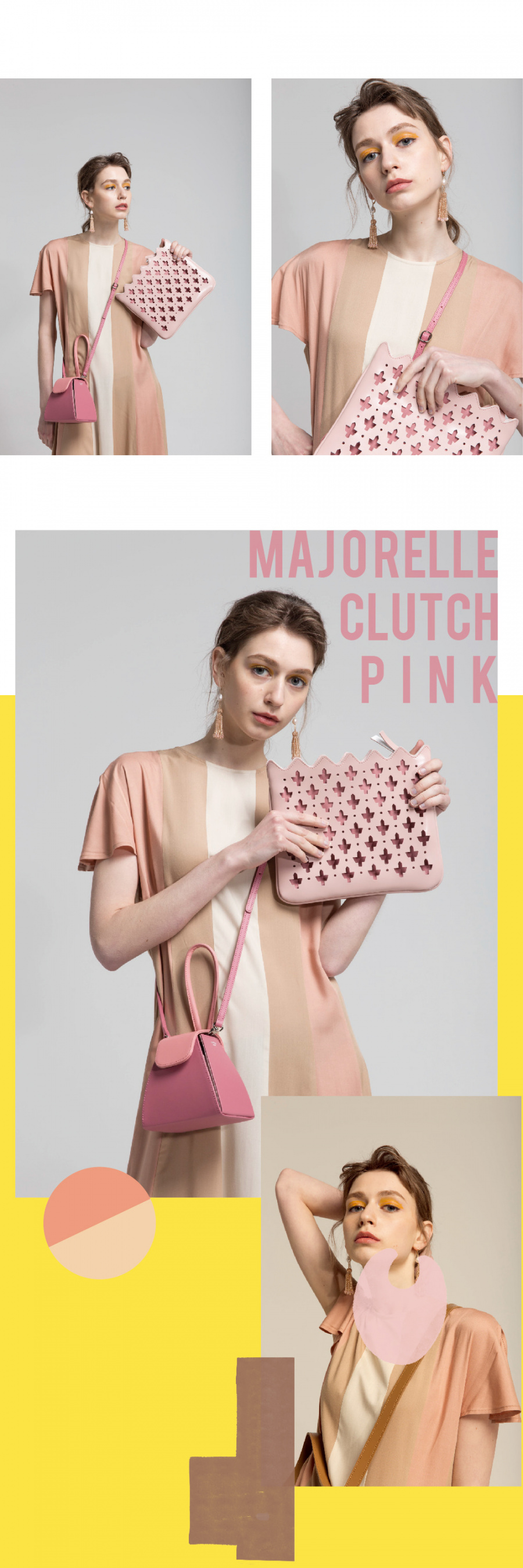 아틀리에파크(ATELIERPARK) 마라케시라인 / 마조렐클러치 - 핑크