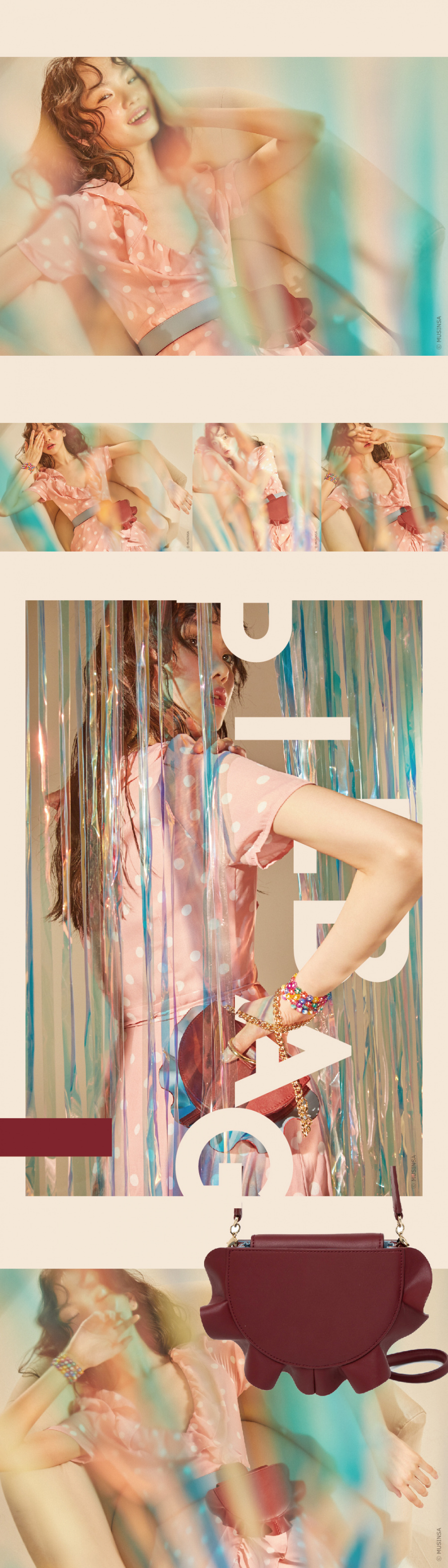 아틀리에파크(ATELIERPARK) [아틀리에파크 x 블리다] 4 웨이 파이 백 _ 버건디