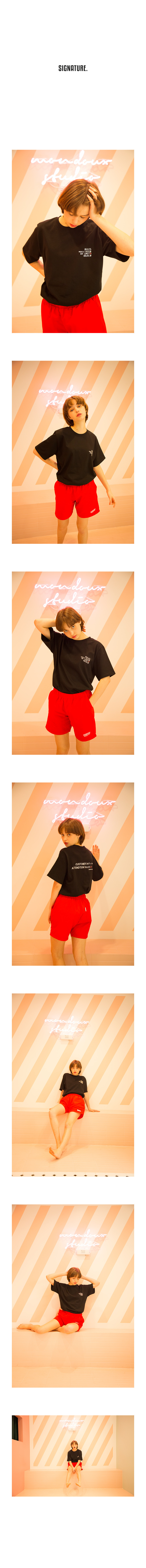 시그니처(SIGNATURE) 유니섹스 커스터머 티셔츠 [블랙] (16수)