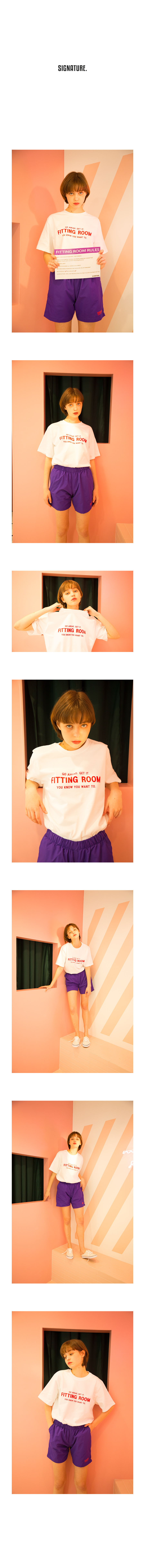 시그니처(SIGNATURE) 유니섹스 피팅룸 티셔츠 [화이트](16수)