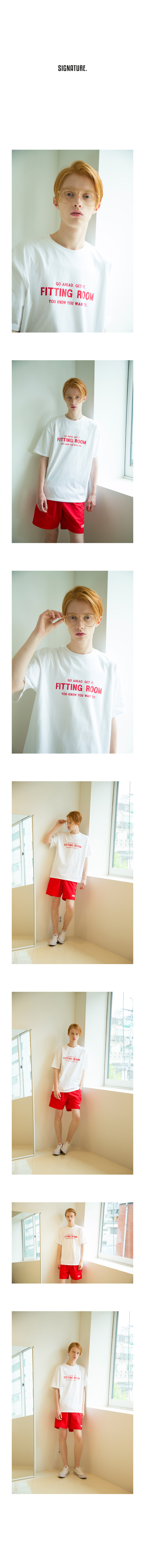 시그니처(SIGNATURE) 유니섹스 피팅룸 티셔츠 [화이트](16수)