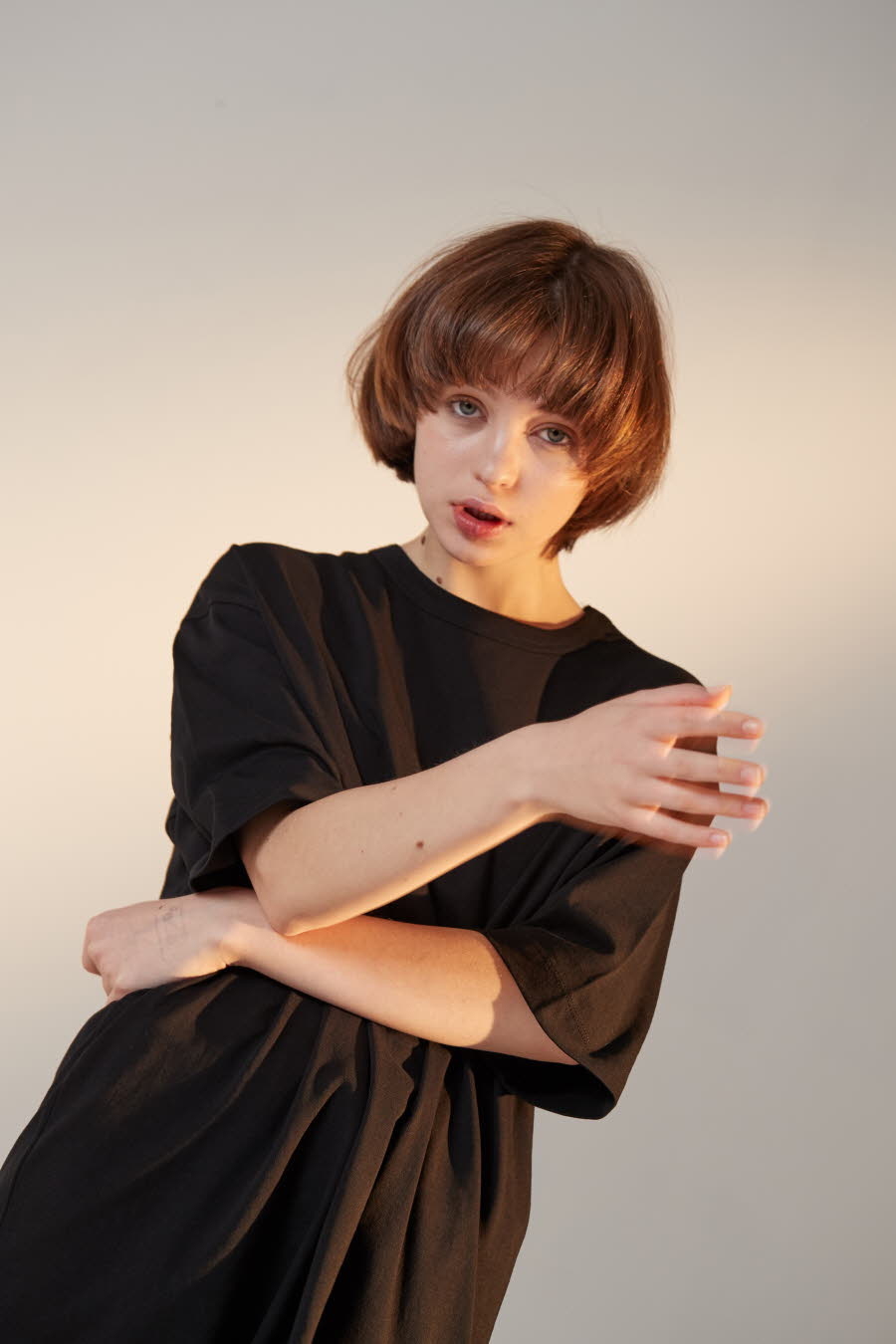 하이플래닛(HIGH PLANET) T[1001]바이오 오버핏 티셔츠(블랙)