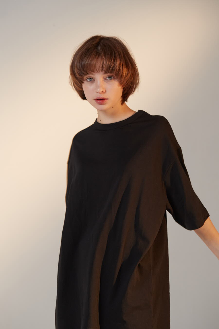 하이플래닛(HIGH PLANET) T[1001]바이오 오버핏 티셔츠(블랙)