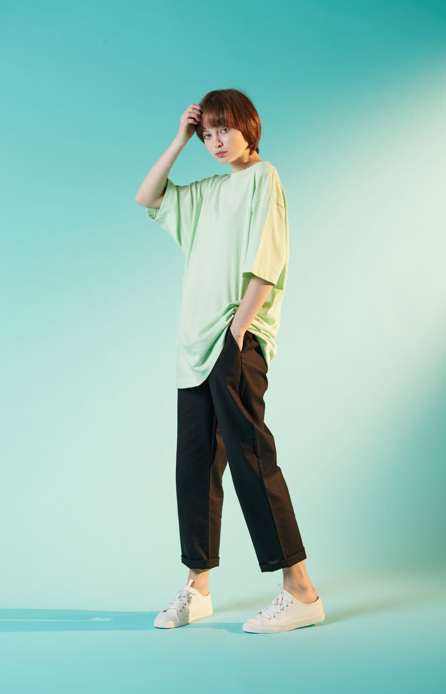 하이플래닛(HIGH PLANET) T[1004]바이오 오버핏 티셔츠(민트)