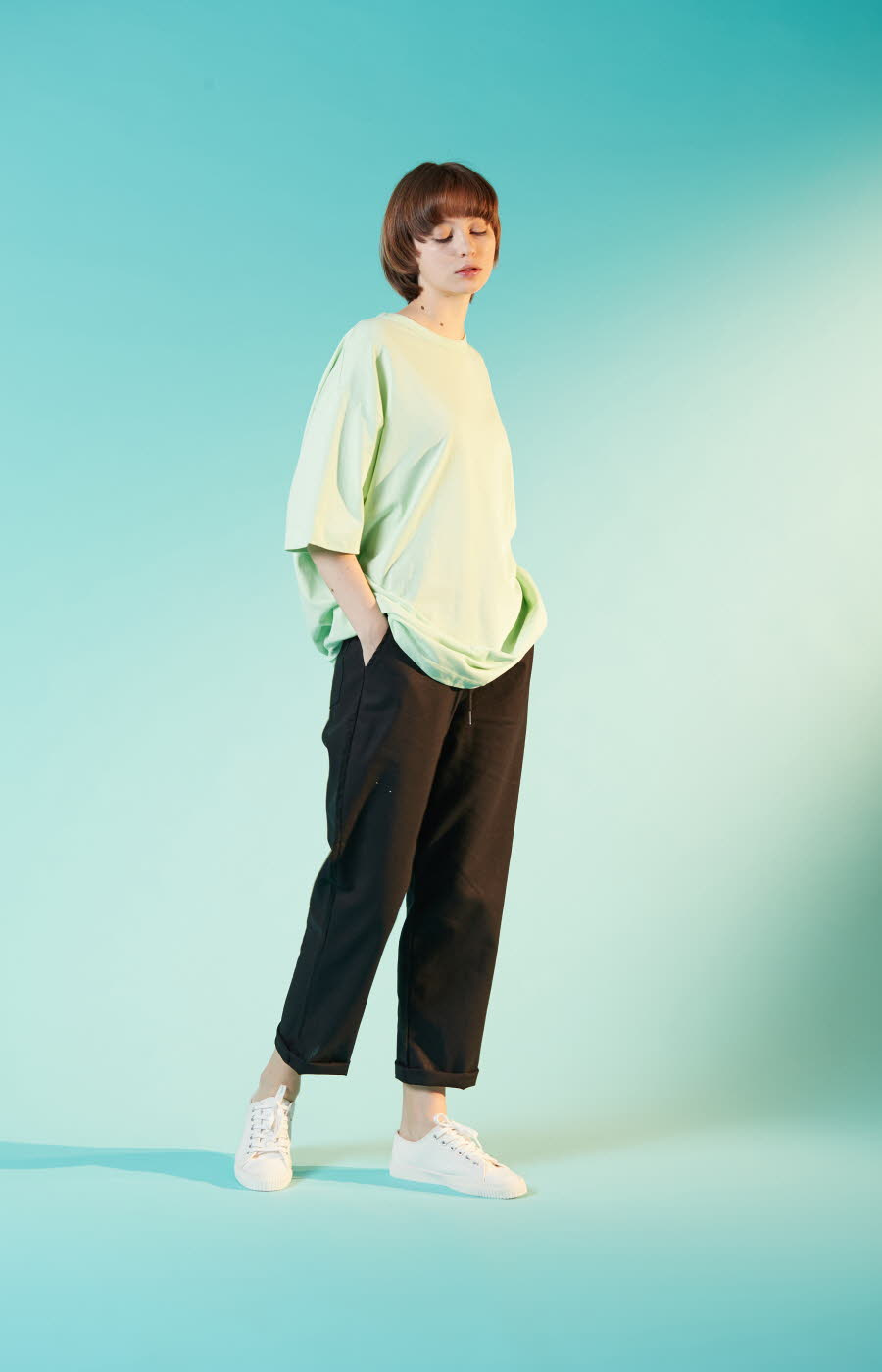 하이플래닛(HIGH PLANET) T[1004]바이오 오버핏 티셔츠(민트)