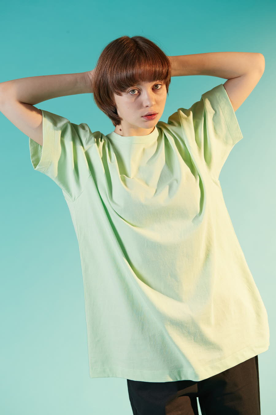 하이플래닛(HIGH PLANET) T[1004]바이오 오버핏 티셔츠(민트)