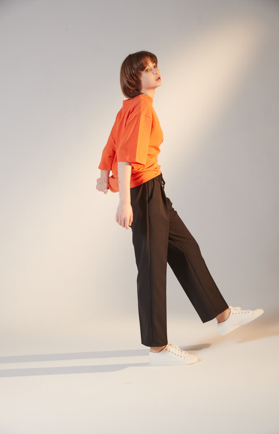 하이플래닛(HIGH PLANET) T[1006]바이오 오버핏 티셔츠(오렌지)