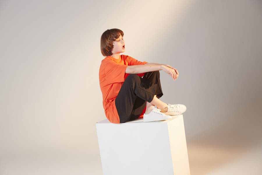 하이플래닛(HIGH PLANET) T[1006]바이오 오버핏 티셔츠(오렌지)