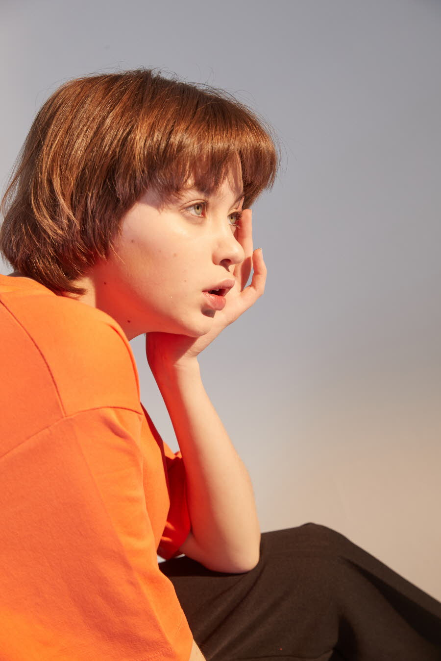 하이플래닛(HIGH PLANET) T[1006]바이오 오버핏 티셔츠(오렌지)