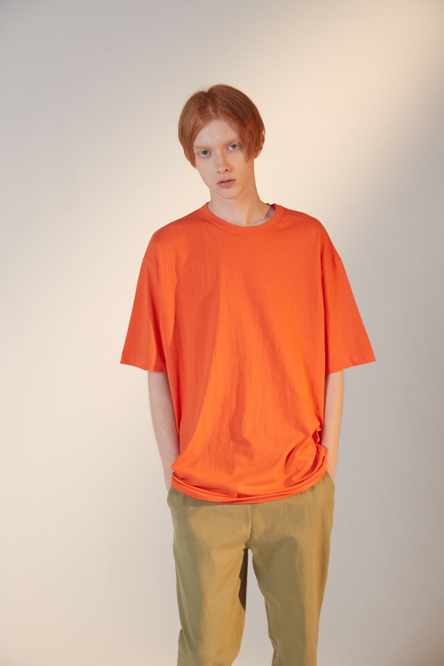 하이플래닛(HIGH PLANET) T[1006]바이오 오버핏 티셔츠(오렌지)