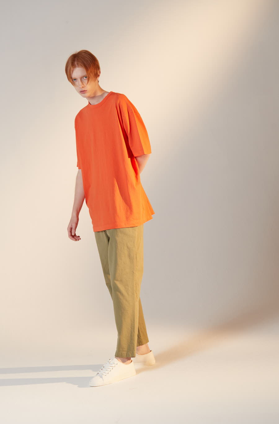 하이플래닛(HIGH PLANET) T[1006]바이오 오버핏 티셔츠(오렌지)