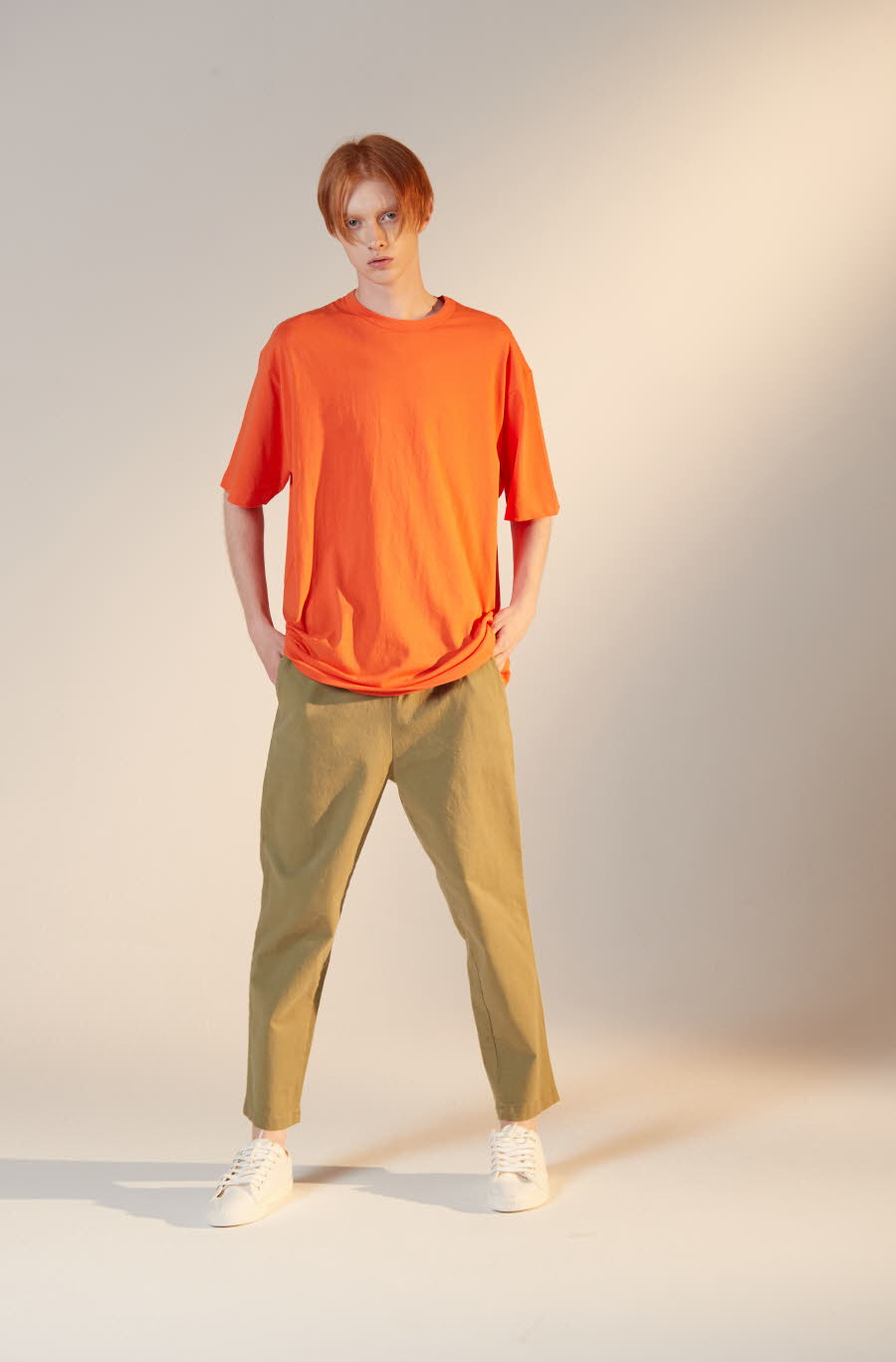 하이플래닛(HIGH PLANET) T[1006]바이오 오버핏 티셔츠(오렌지)