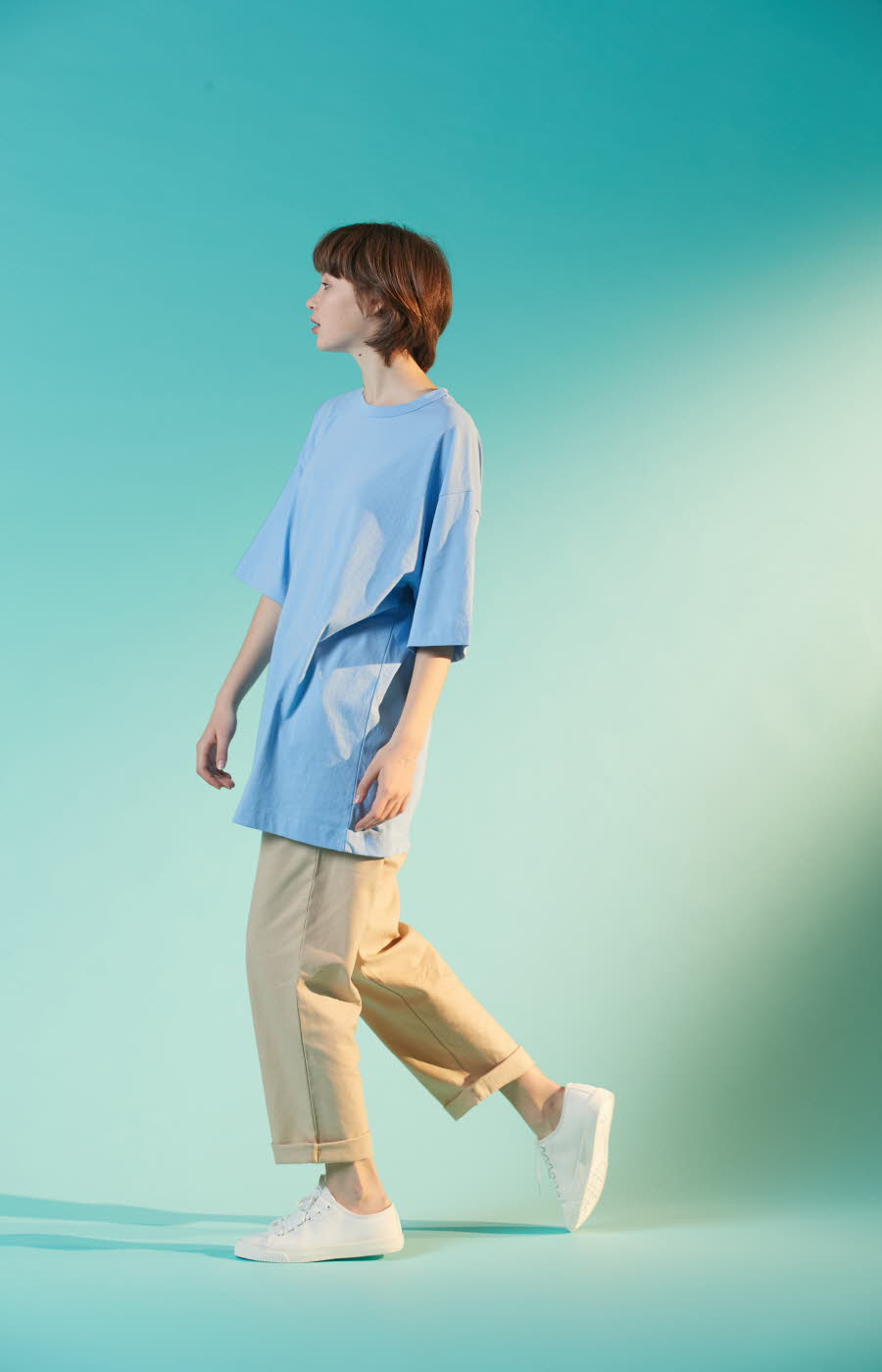 하이플래닛(HIGH PLANET) T[1006]바이오 오버핏 티셔츠(오렌지)