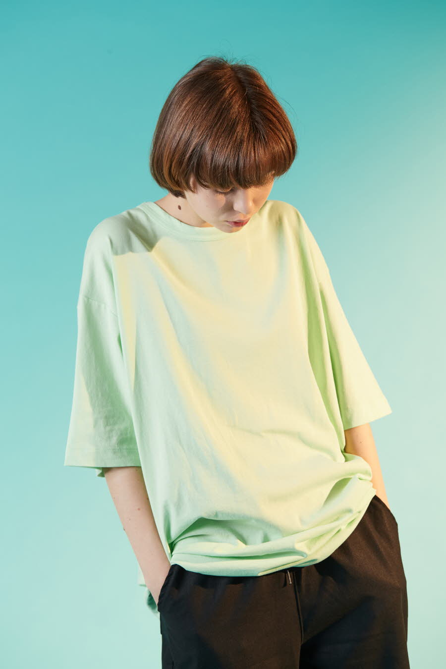 하이플래닛(HIGH PLANET) T[1006]바이오 오버핏 티셔츠(오렌지)