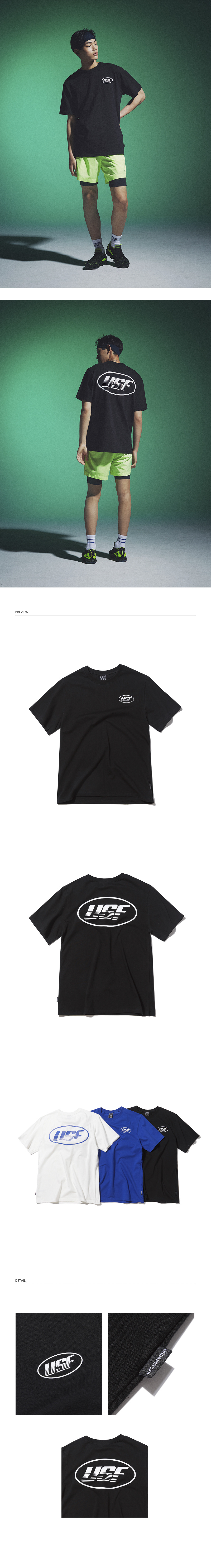 어반스터프(URBANSTOFF) USF ELLIPSE PACE TEE BLACK