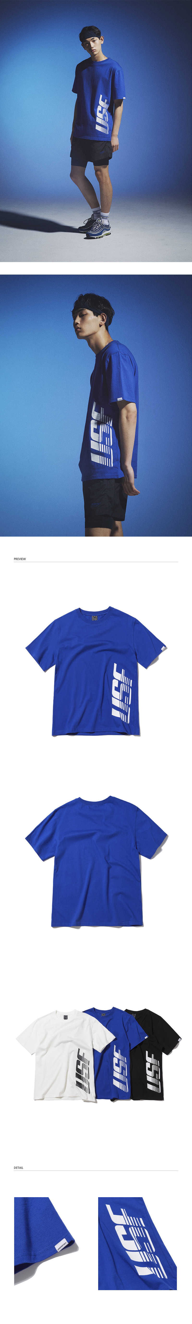 어반스터프(URBANSTOFF) USF COLUMN PACE LOGO TEE BLUE
