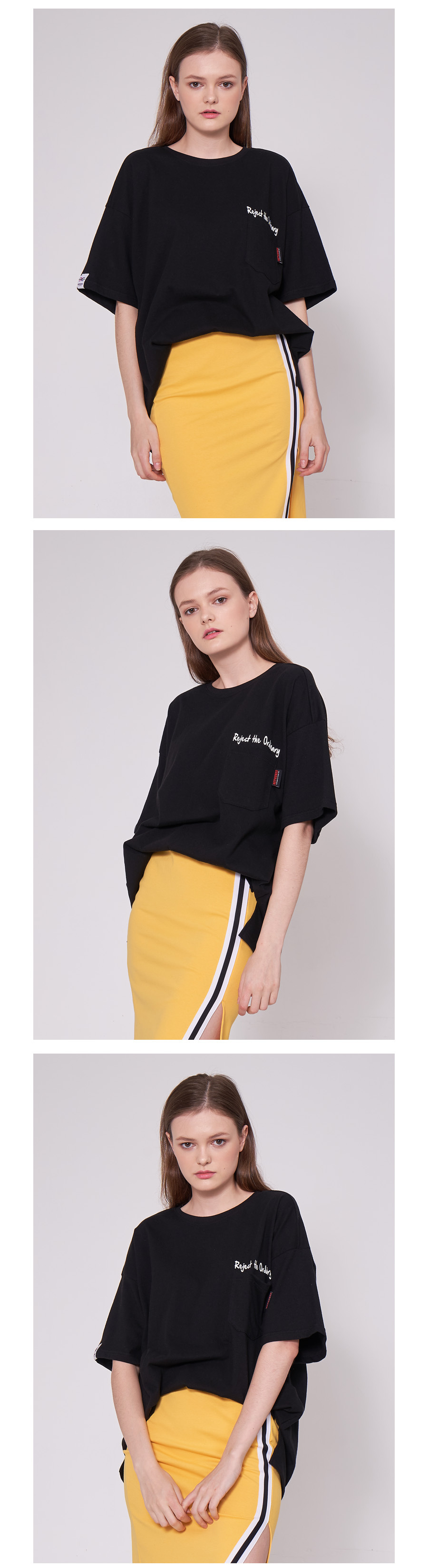 벳규어스(BETGURES) [UNISEX] 20수 포켓 트임 반팔티 검정