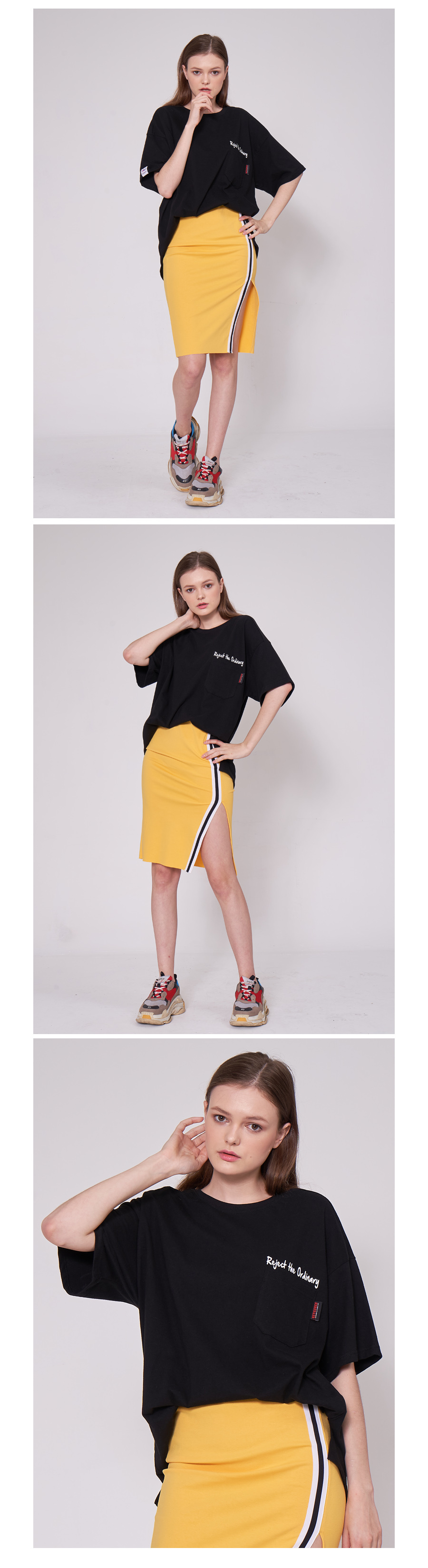 벳규어스(BETGURES) [UNISEX] 20수 포켓 트임 반팔티 검정