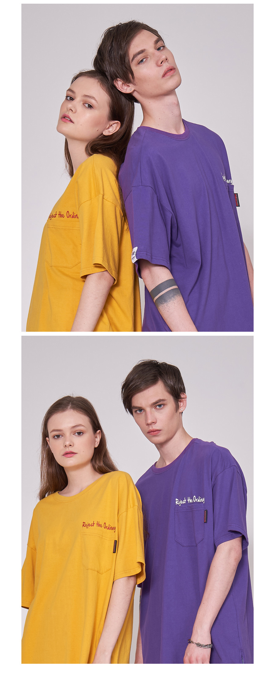 벳규어스(BETGURES) [UNISEX] 20수 포켓 트임 반팔티 노랑