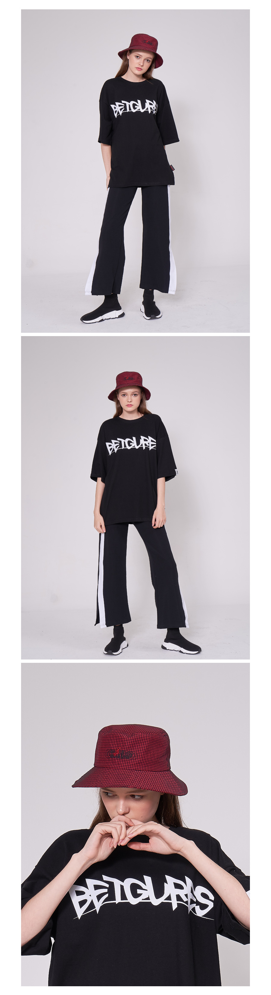 벳규어스(BETGURES) [UNISEX] 20수 크레이지 스카치 반팔티 검정