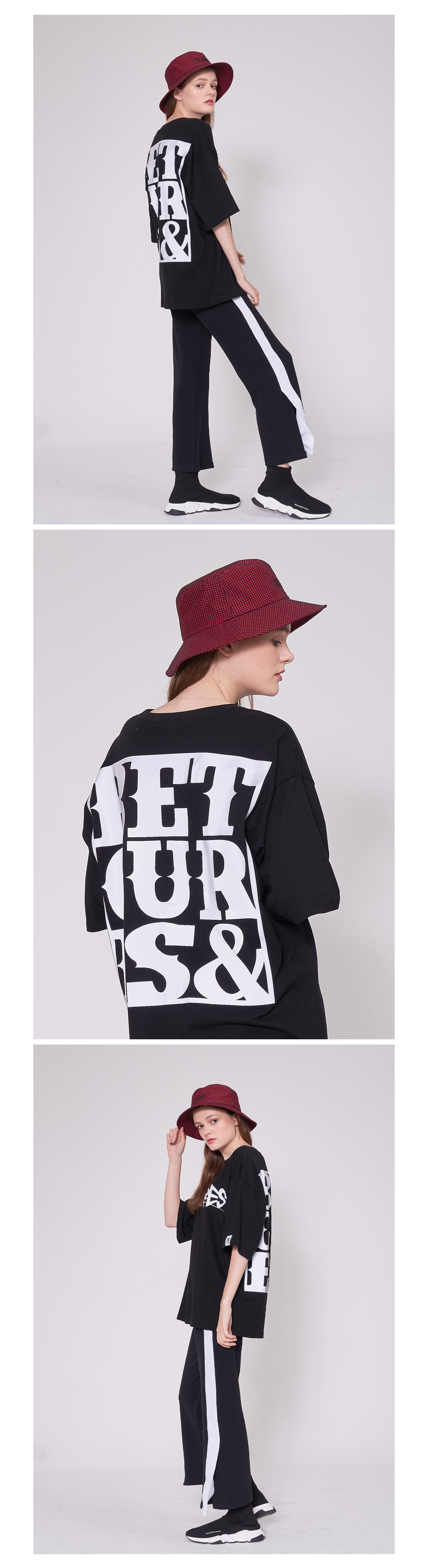 벳규어스(BETGURES) [UNISEX] 20수 크레이지 스카치 반팔티 검정