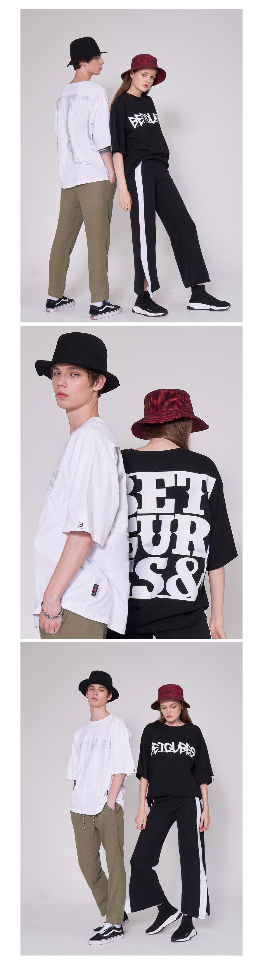 벳규어스(BETGURES) [UNISEX] 20수 크레이지 스카치 반팔티 검정
