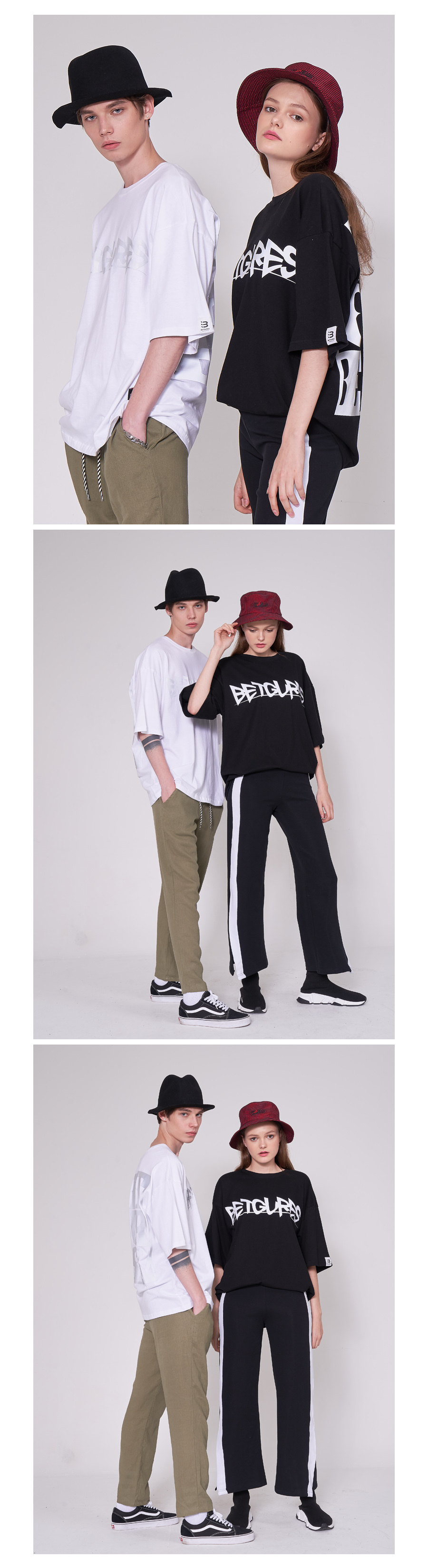 벳규어스(BETGURES) [UNISEX] 20수 크레이지 스카치 반팔티 검정