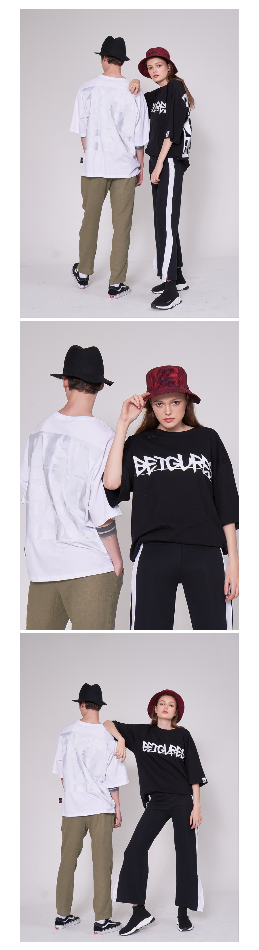 벳규어스(BETGURES) [UNISEX] 20수 크레이지 스카치 반팔티 검정