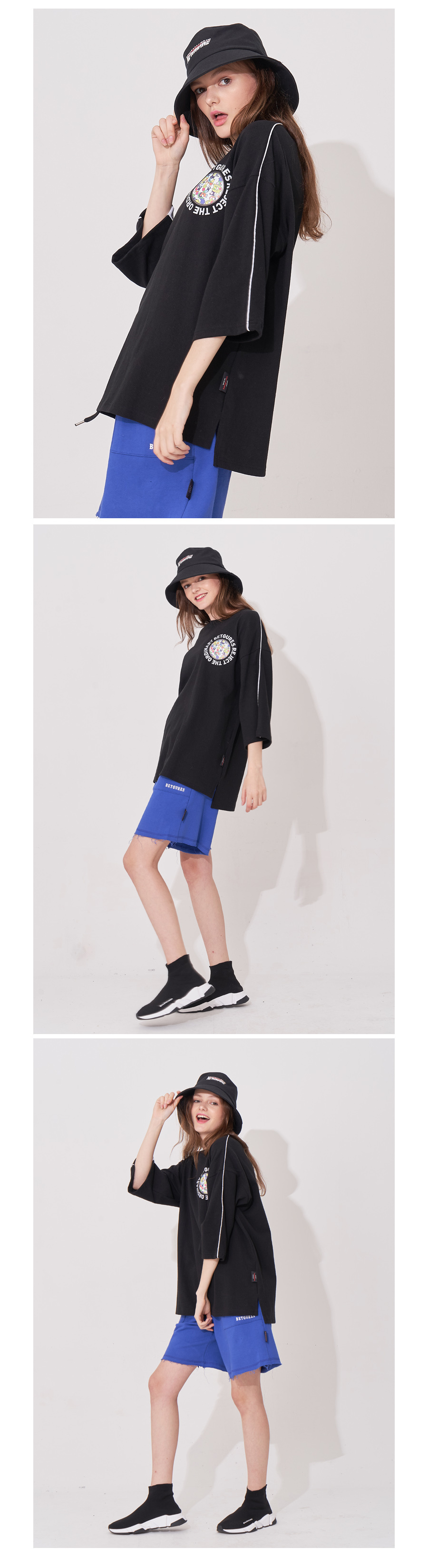 벳규어스(BETGURES) [UNISEX] 10수 원형 스카치 7부티 검정