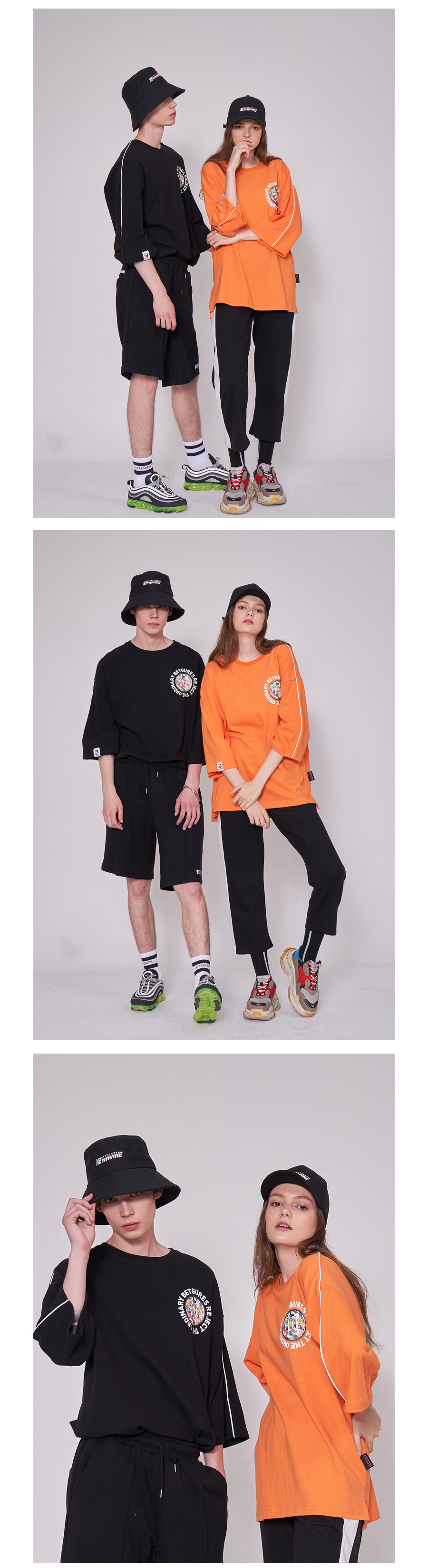 벳규어스(BETGURES) [UNISEX] 10수 원형 스카치 7부티 검정