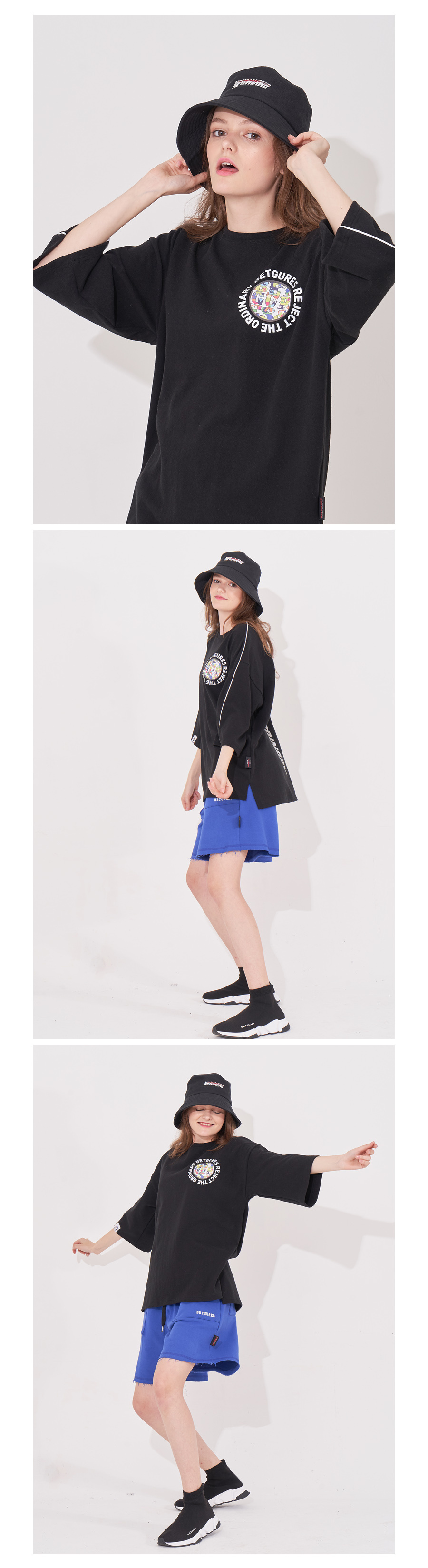 벳규어스(BETGURES) [UNISEX] 10수 원형 스카치 7부티 검정