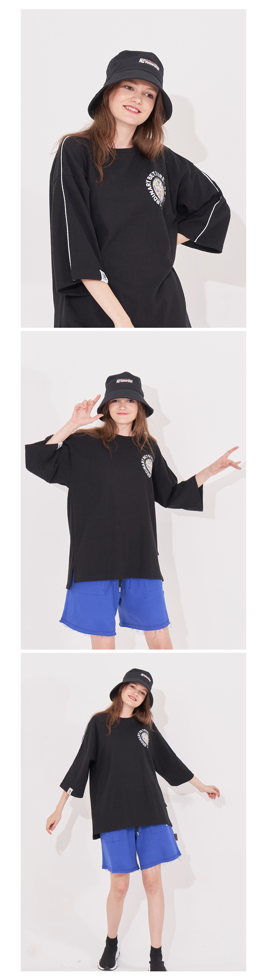 벳규어스(BETGURES) [UNISEX] 10수 원형 스카치 7부티 검정