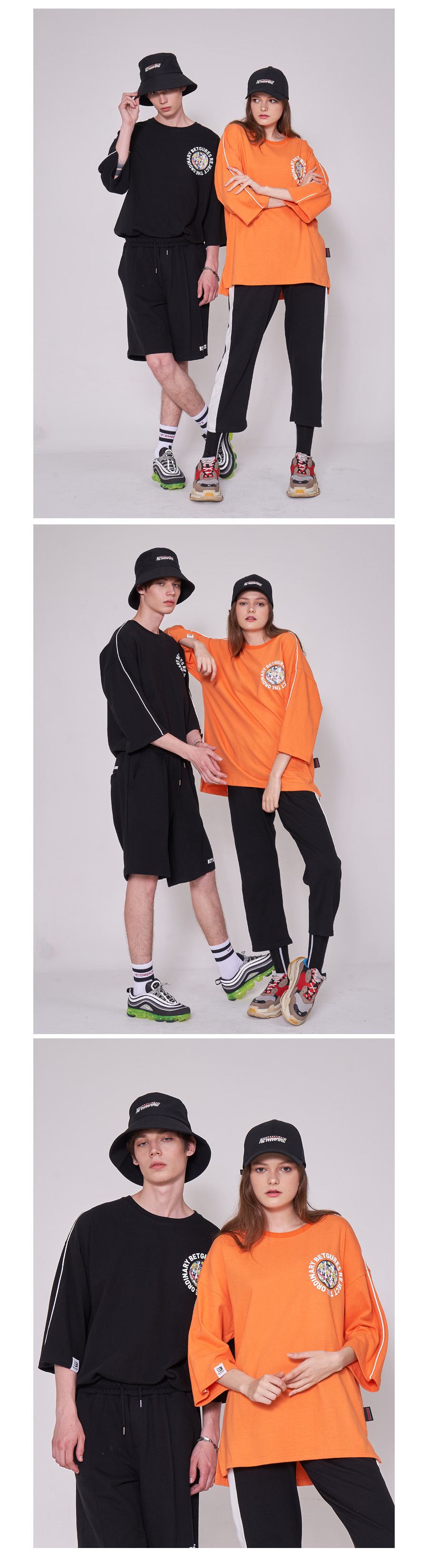 벳규어스(BETGURES) [UNISEX] 10수 원형 스카치 7부티 검정