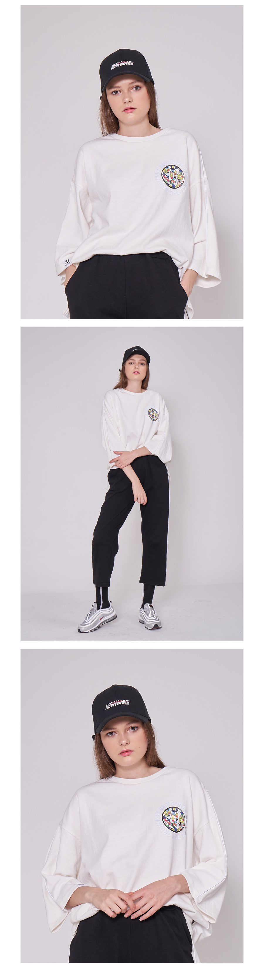 벳규어스(BETGURES) [UNISEX] 10수 원형 스카치 7부티 백색