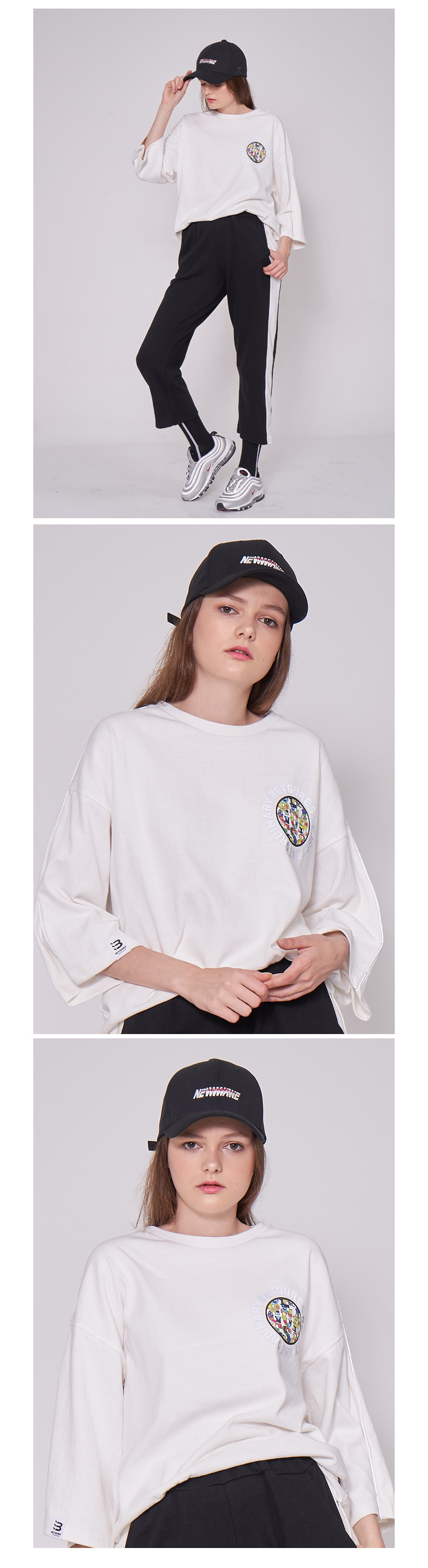 벳규어스(BETGURES) [UNISEX] 10수 원형 스카치 7부티 백색