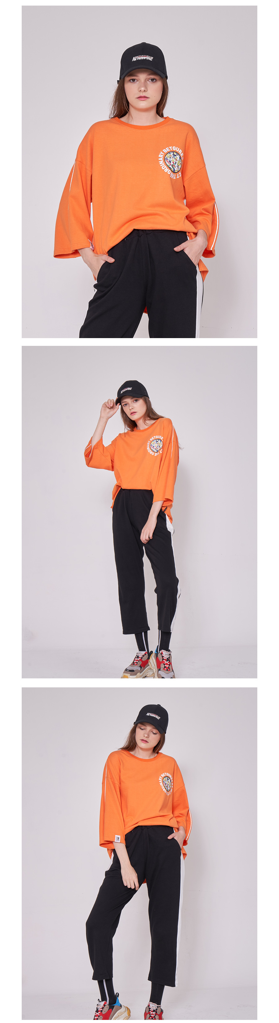 벳규어스(BETGURES) [UNISEX] 10수 원형 스카치 7부티 오렌지