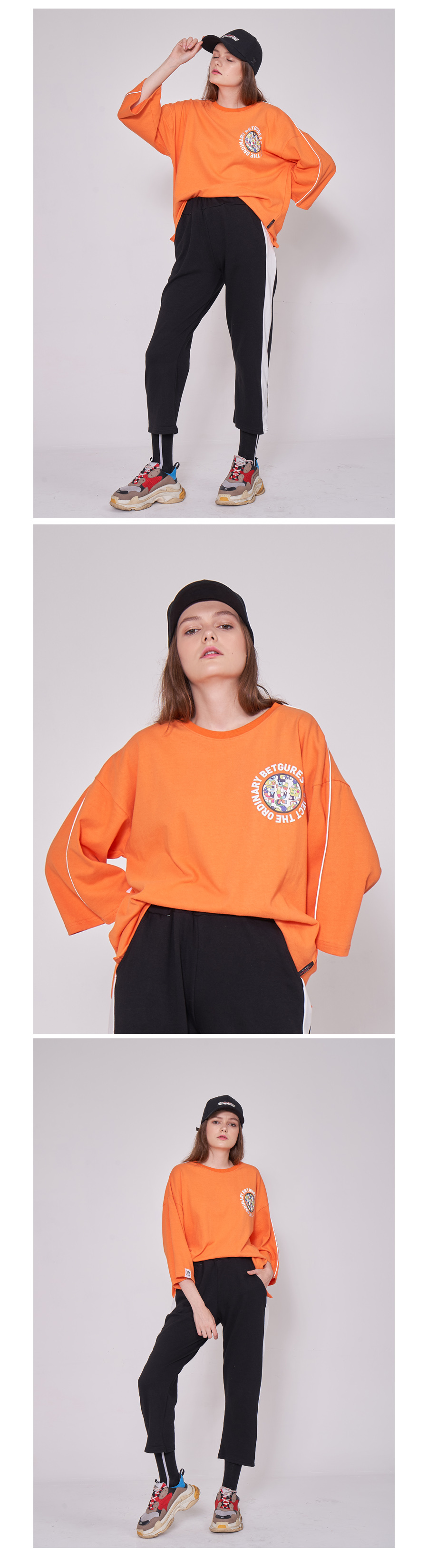 벳규어스(BETGURES) [UNISEX] 10수 원형 스카치 7부티 오렌지