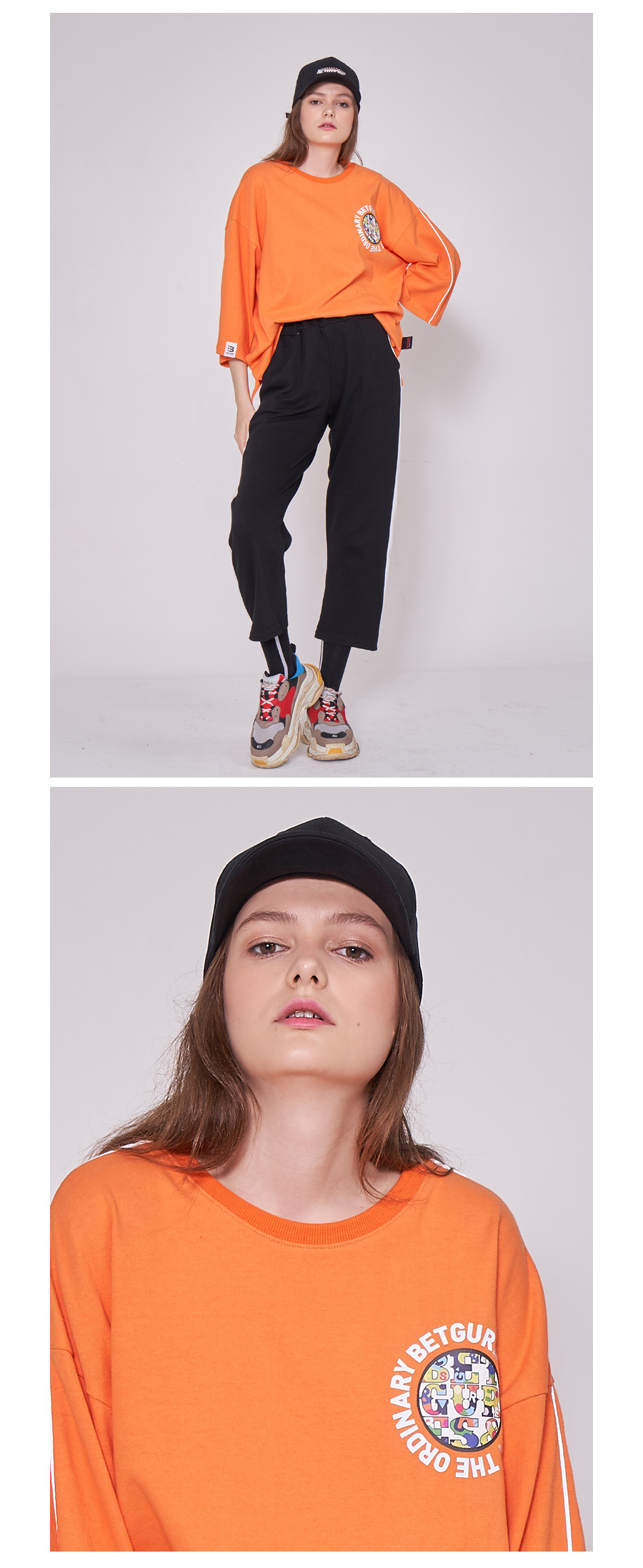 벳규어스(BETGURES) [UNISEX] 10수 원형 스카치 7부티 오렌지