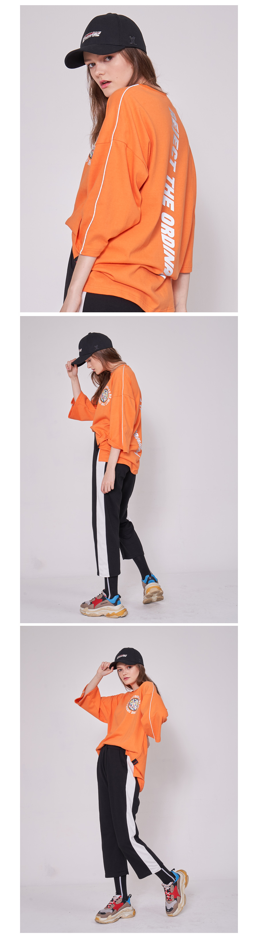 벳규어스(BETGURES) [UNISEX] 10수 원형 스카치 7부티 오렌지