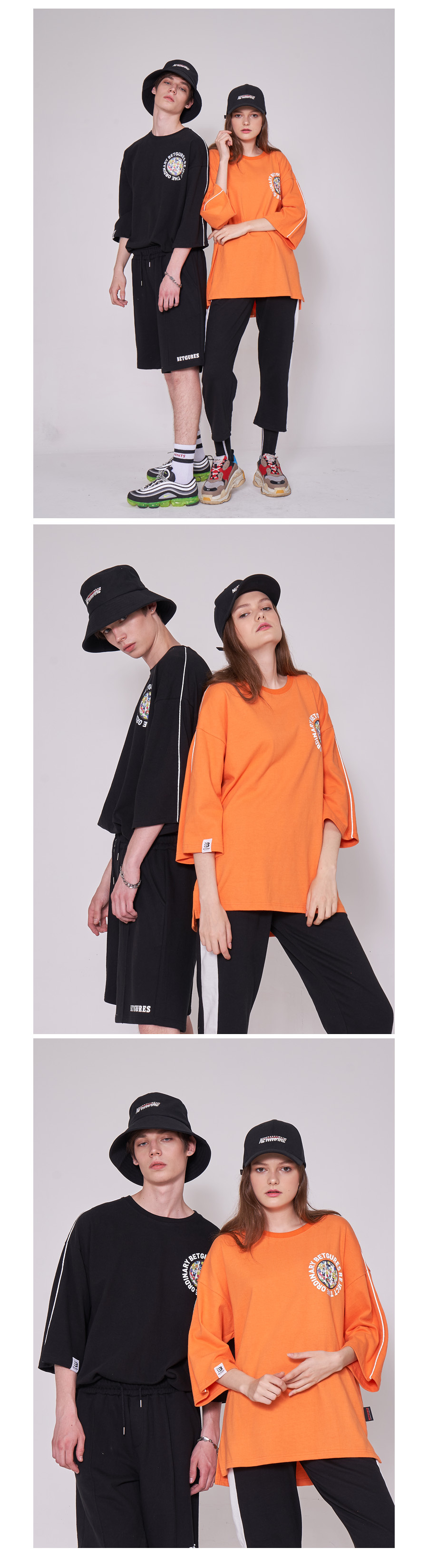 벳규어스(BETGURES) [UNISEX] 10수 원형 스카치 7부티 오렌지