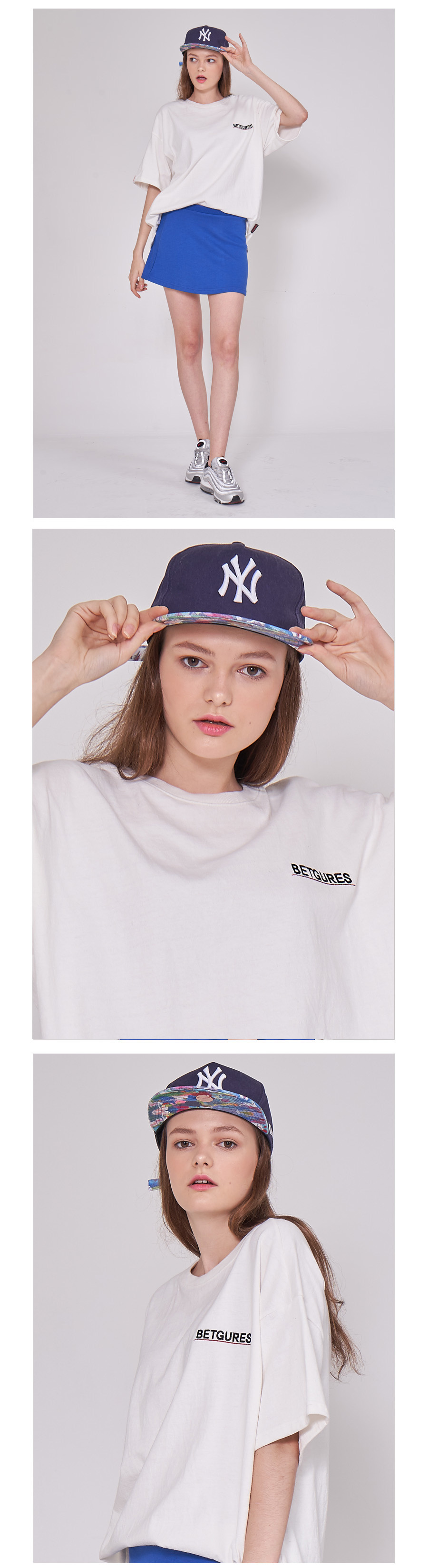 벳규어스(BETGURES) [UNISEX] 10수 베이직 자수 반팔티 백색